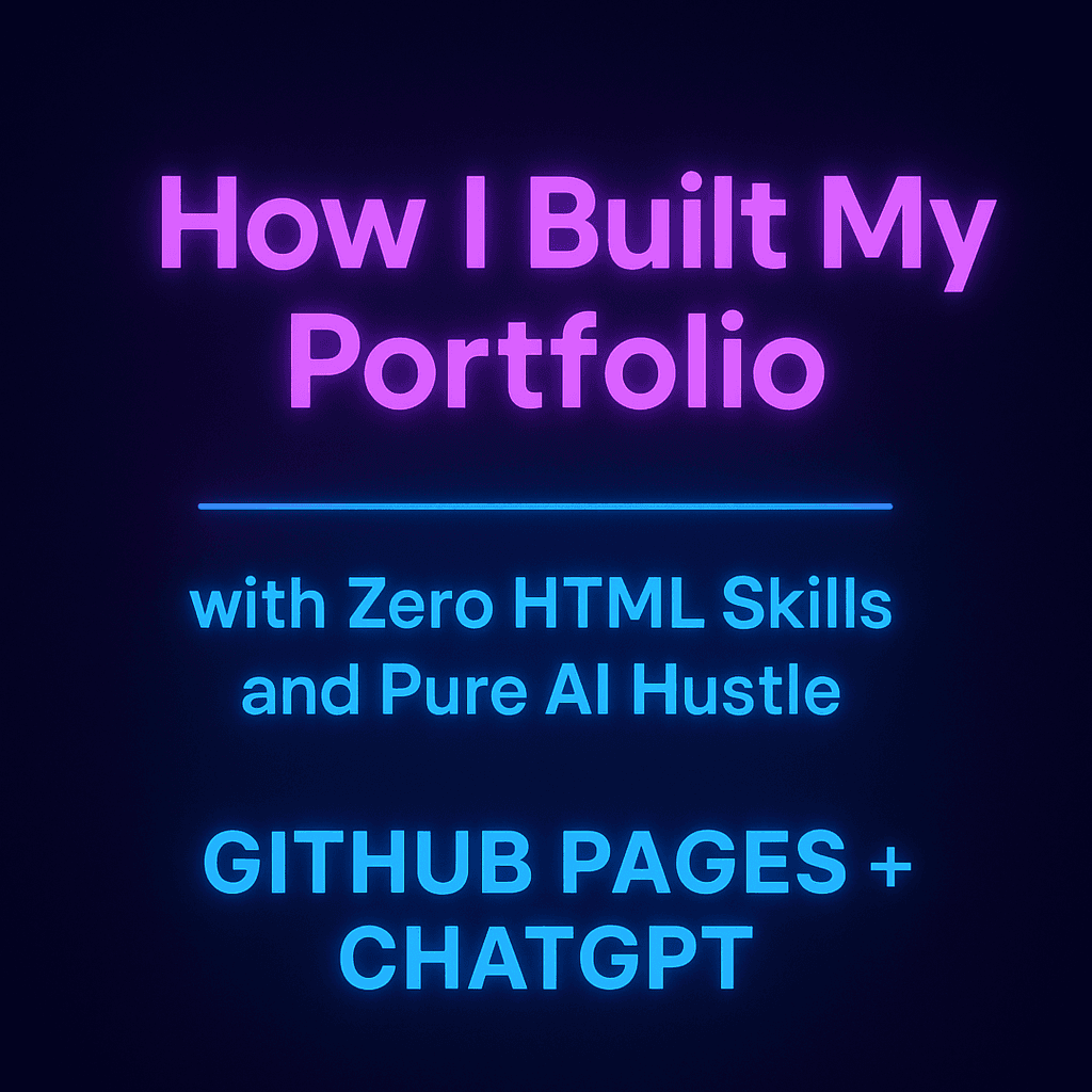 How I Built My Portfolio with Zero HTML Skills and Pure AI Hustle